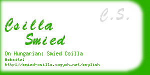 csilla smied business card